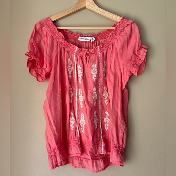 St. John's Bay 100% Cotton Paisley Top - Picture 1 of 7